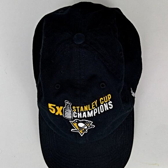 '47 Brand Pittsburgh Penguins 5X Stanley Cup Champions Strapback Dad Cap/Hat NHL - Picture 6 of 11